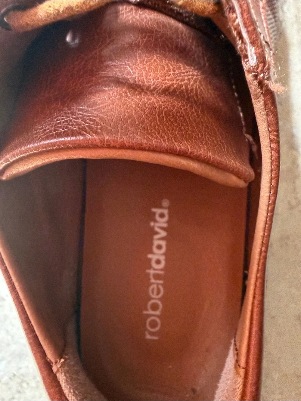 Men's Brown Perforated Leather Derby Shoes - Classic Lace-Up
